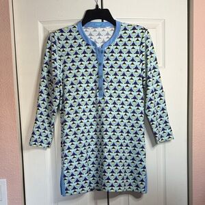 J McLoughlin Tunic Top Catalina Print size S